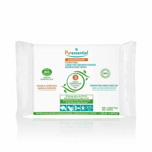 Lingettes Désinfectantes Bio x32 Puressentiel