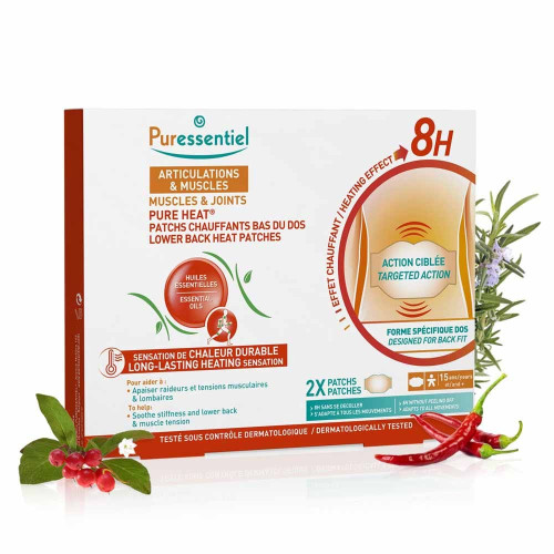 Puressentiel Patchs Chauffants Dos 2 Patchs Soulagement Douleurs Muscles
