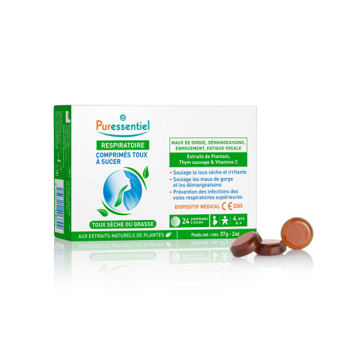Puressentiel Comprimés Toux 24 Soulagement Gorge et Immunité
