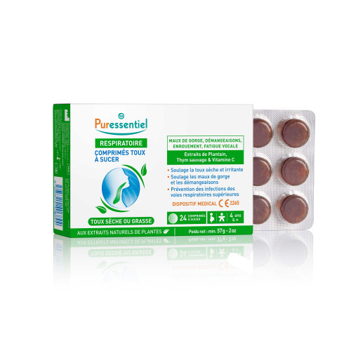 Puressentiel Comprimés Toux 24 Soulagement Gorge et Immunité