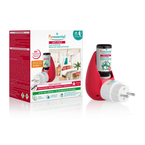 Puressentiel Diffuseur Ultrasonique Clip & Diffuse Brume Apaisante 30 ml