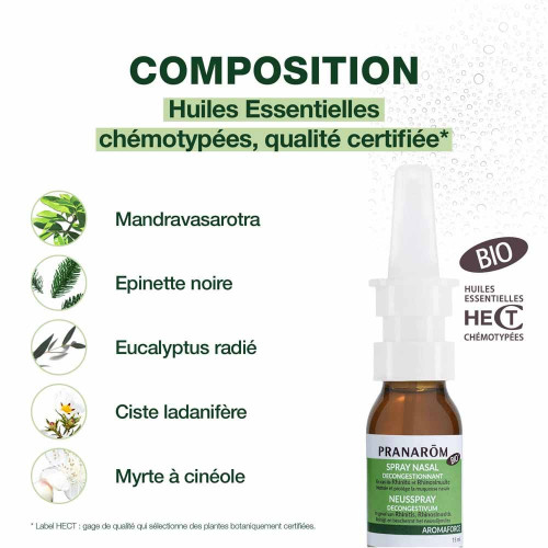 PRANAROM Aromaforce Bio Spray Nasal 15ml - Soulagement rapide