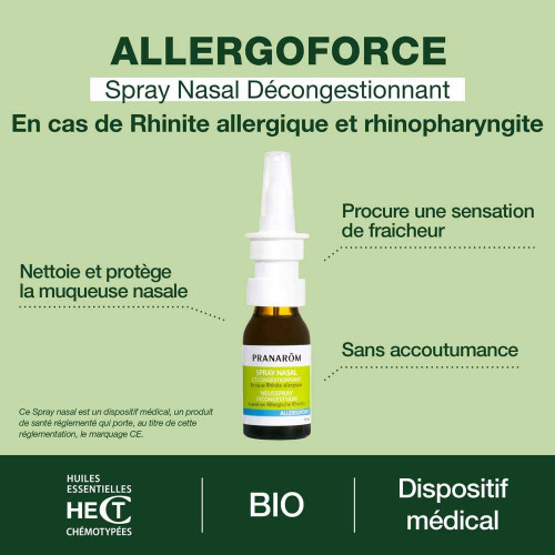 Pranarom Allergoforce 15ml - Décongestionne et Purifie le Nez