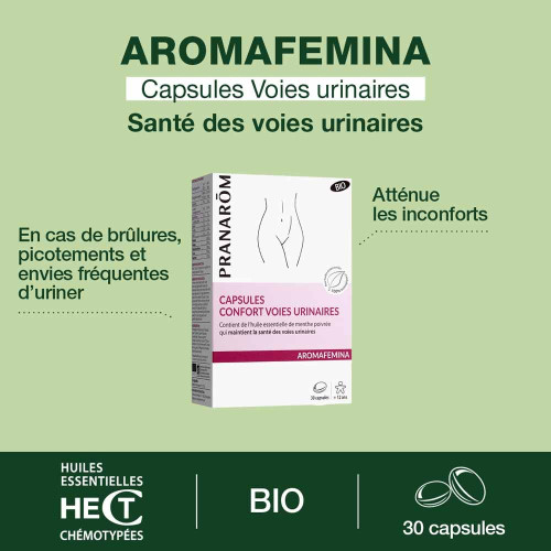 PRANAROM Aromafemina 30 Capsules - Confort Voies Urinaires Bio