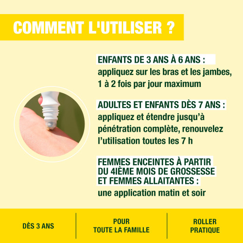 PRANAROM Aromapic Roller 15ml - Apaisant Bio après piqûres
