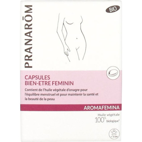 PRANAROM Aromafemina 30 Capsules - Equilibre Menstruel et Peau Souple
