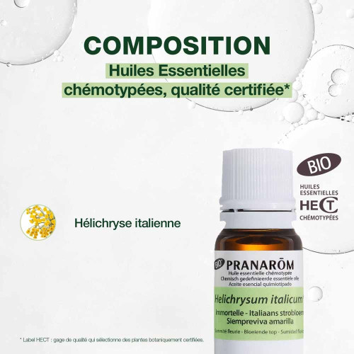 PRANAROM Immortelle Bio 5ml - Huile Essentielle Pure et Naturelle