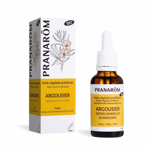 PRANAROM Huile Argousier Bio 30ml - Peau Illuminée et Apaisée