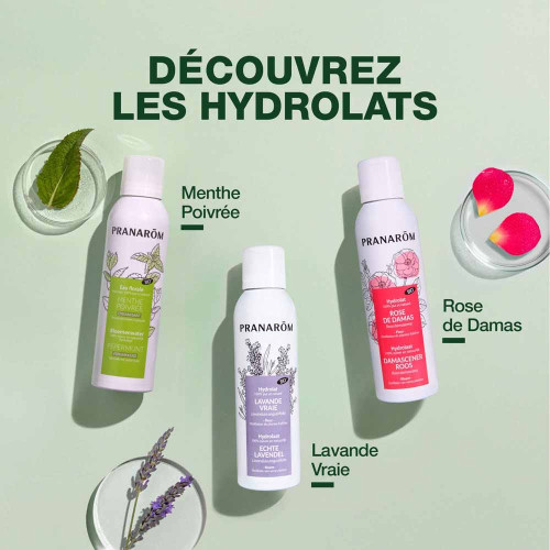 PRANAROM Hydrolat Rose de Damas Bio 150ml - Hydratant Anti-âge