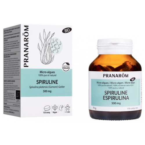 Spiruline Bio Pranarôm 150 Comprimés - Boost Vitalité Vegan Bio