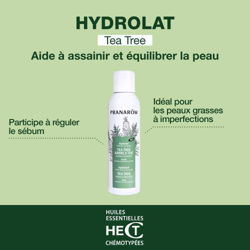 PRANAROM Hydrolat Tea Tree Bio 150ml - Assainissant Peau Grasse