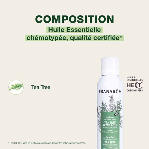 PRANAROM Hydrolat Tea Tree Bio 150ml - Assainissant Peau Grasse