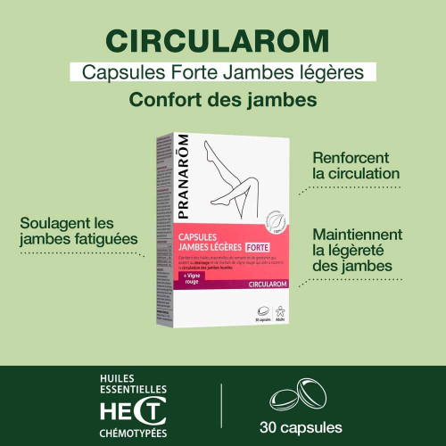 PRANAROM Circularom Forte 30 Capsules - Jambes Légères