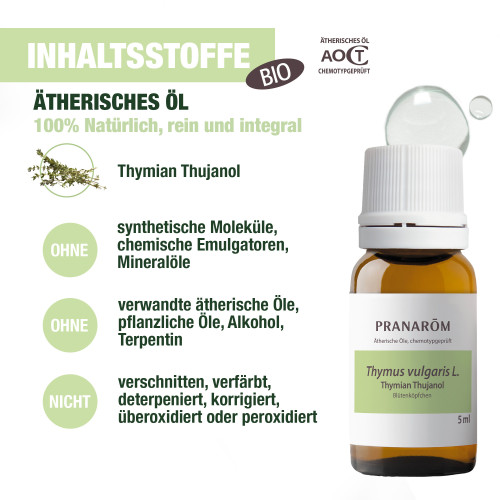 PRANAROM Huile Essentielle Thym Thujanol 5ml - Boost Immunité