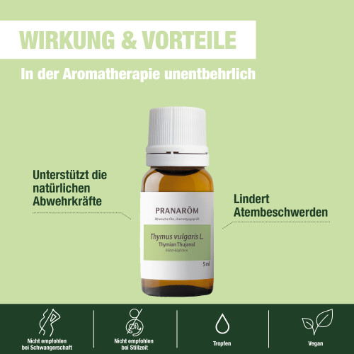 PRANAROM Huile Essentielle Thym Thujanol 5ml - Boost Immunité