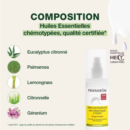 Aromapic Spray Lacté Anti-Moustiques & Tiques 100 ml