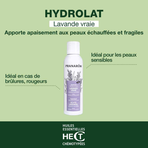 Pranarôm Hydrolat Lavande Vraie Bio 150ml Apaisant Cicatrisant Peau