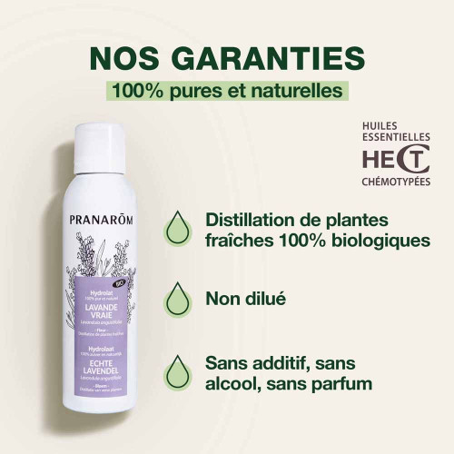 Pranarôm Hydrolat Lavande Vraie Bio 150ml Apaisant Cicatrisant Peau