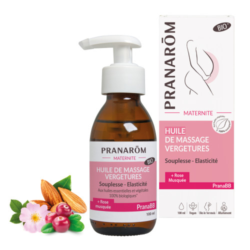 PRANAROM PranaBB Huile Massage Vergetures BIO 100mL - Anti-Vergetures