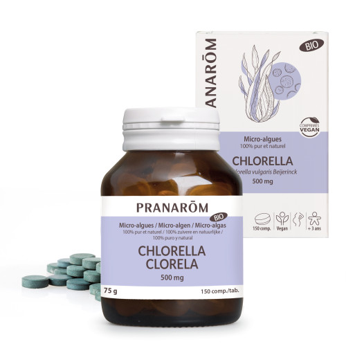 PRANAROM Chlorella Bio 150 Comprimés - Complément Alimentaire