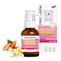 Pranarom Huile Massage Bébé Amande Douce Bio 30ml - Assouplit Peau
