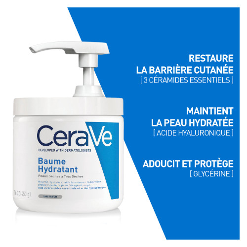 CeraVe Baume Hydratant 454g - Hydratation Intense Parapharmacie