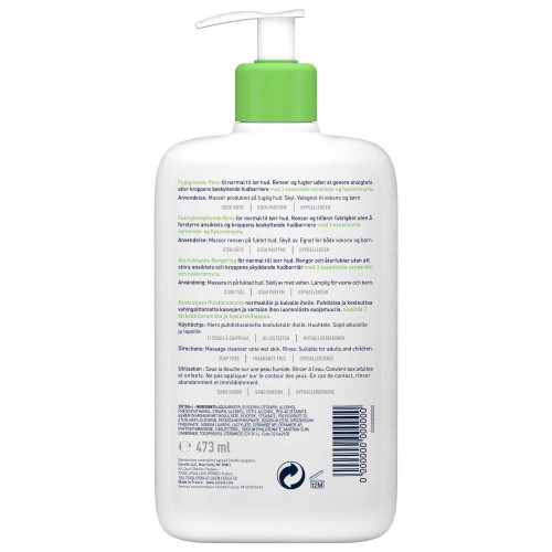 CeraVe Crème Lavante Hydratante 473ml - Douceur et Hydratation