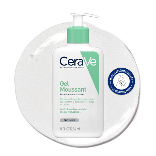 CeraVe Gel Nettoyant Moussant 236ml - Peau Saine avec