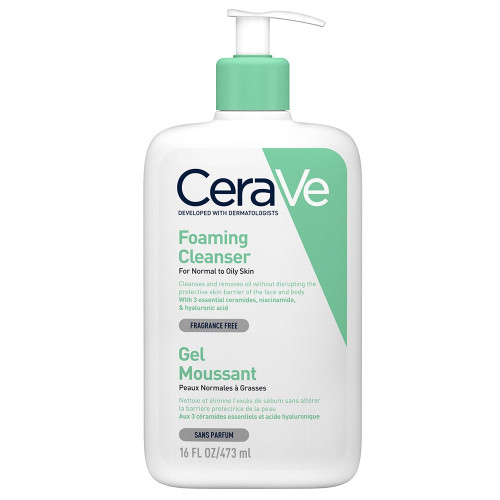 CeraVe Gel Nettoyant Moussant 473ml - Peau Saine avec