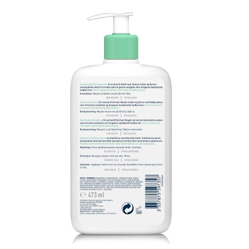 CeraVe Gel Nettoyant Moussant 473ml - Peau Saine avec