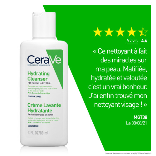 CeraVe Gel Moussant 88ml - Nettoie et Purifie Doucement