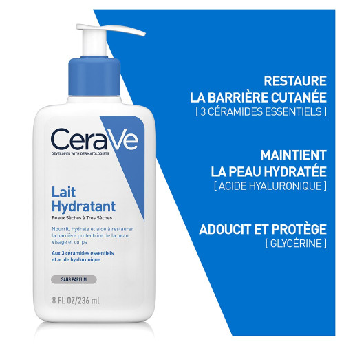 CeraVe Lait Hydratant 473ml - Soin Peau Sèche
