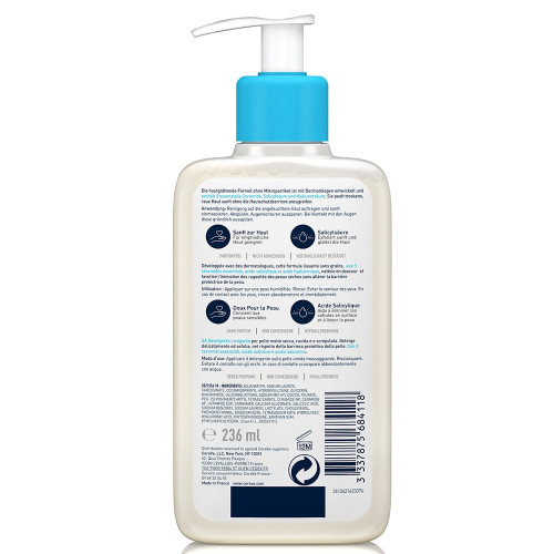 CeraVe SA Gel 236ml - Nettoyant Doux Anti-Rugosités