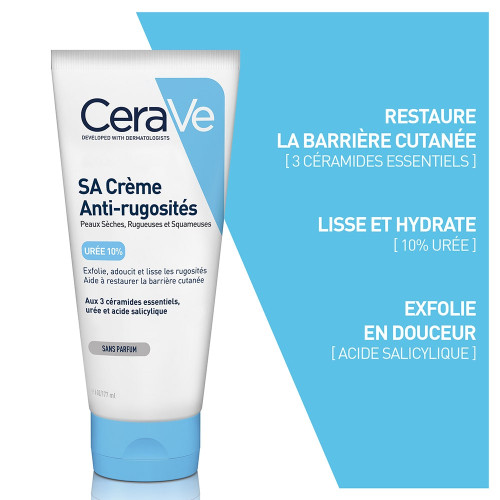 CeraVe SA Crème 177ml - Adoucit et Lisse Peaux Sèches