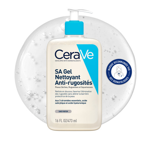 CeraVe SA Gel 473ml - Nettoyant Doux Anti-Rugosités