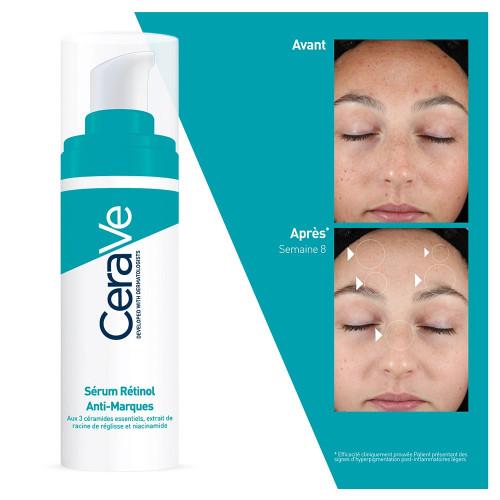 CeraVe Sérum Rétinol 30ml - Anti-Marques, Resserre Pores