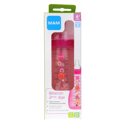 MAM Biberon 2eme Age Cercle 330 mL-5307