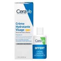 Crème Hydratante Visage SPF 30 52 ml + crème lavante 20 ml offerte