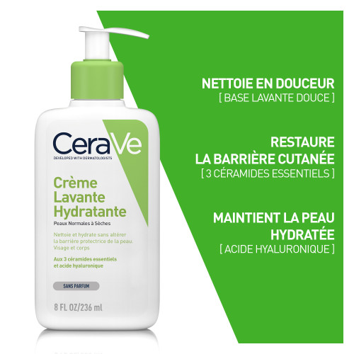 Crème Lavante Hydratante Peaux Normales à Sèches 2 x 473 ml