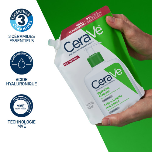 CeraVe Crème Lavante Hydratante 473ml Peau Douce et Protégée