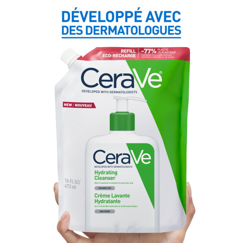 CeraVe Crème Lavante Hydratante 473ml Peau Douce et Protégée