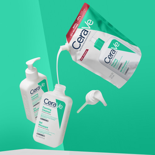 CeraVe Gel Moussant 473ml Nettoyant Doux Peaux Mixtes Acne
