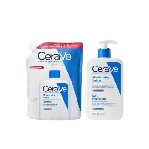 CeraVe Lait Hydratant Eco Recharge 473ml Peau Douce et Protégée