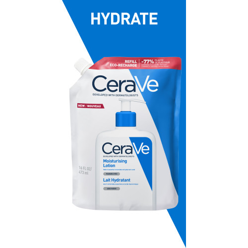 CeraVe Lait Hydratant Eco Recharge 473ml Peau Douce et Protégée