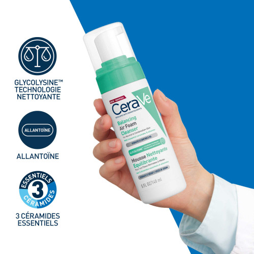 CeraVe Mousse Nettoyante Équilibrante 148 ml Peau Éclatante Pharma360