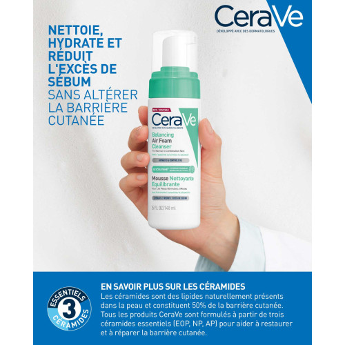 CeraVe Mousse Nettoyante Équilibrante 148 ml Peau Éclatante Pharma360