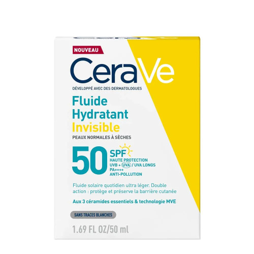 CeraVe Fluide Hydratant SPF50 50 ml Protection & Hydratation 24h