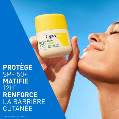 CeraVe Fluide Invisible SPF50+ 50ml Haute Protection Peau Matifiée