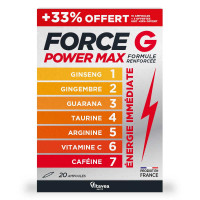 Nutrisanté Force G Power Max 20 Ampoules - Anti-Fatigue