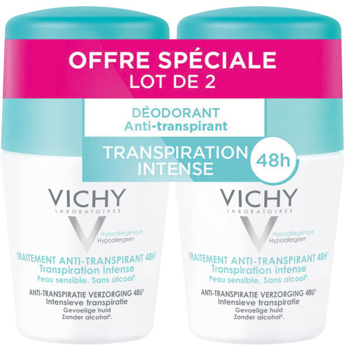 VICHY Déodorant Anti-transpirant 48H 2x50mL - Efficacité Longue Durée